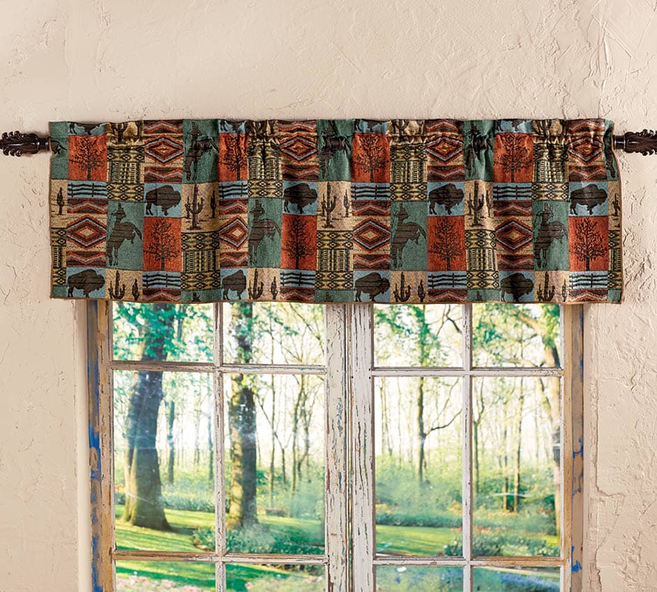 Western Visions Valance - Straight Tailored Window Treatment