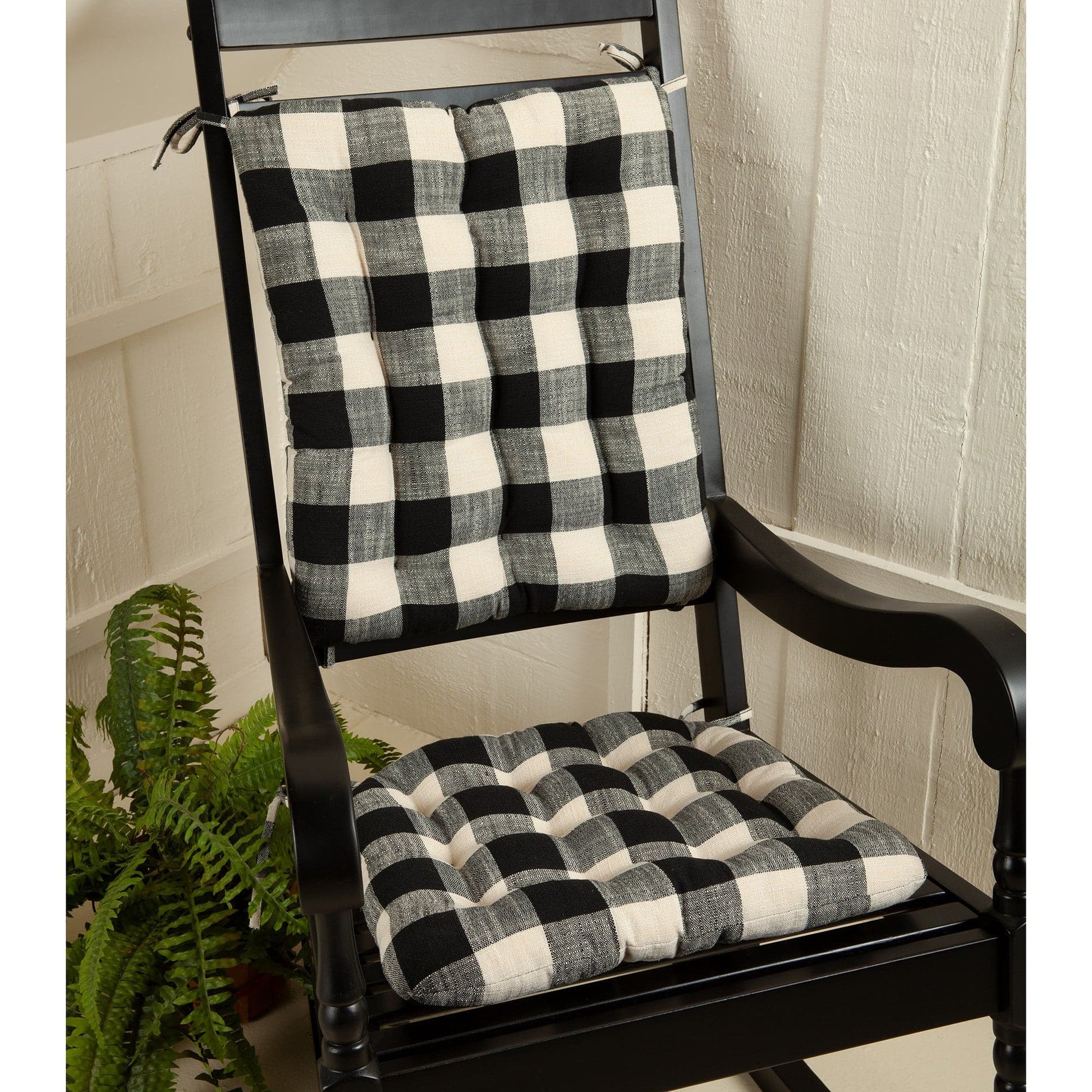Sublimation Custom Print Chair Cushion Buffalo Plaid Ruffle Pillow