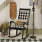 buffalo check black and white rocking chair cushions - barnett home decor - buffalo plaid