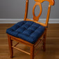 Tiffany Navy Blue Brocade Chair Cushions | Barnett Home Decor | Navy Blue