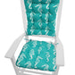 Sea Shore Seahorse Aqua Porch Rocker Cushions - Indoor / Outdoor - Latex Foam Fill - Fade Resistant
