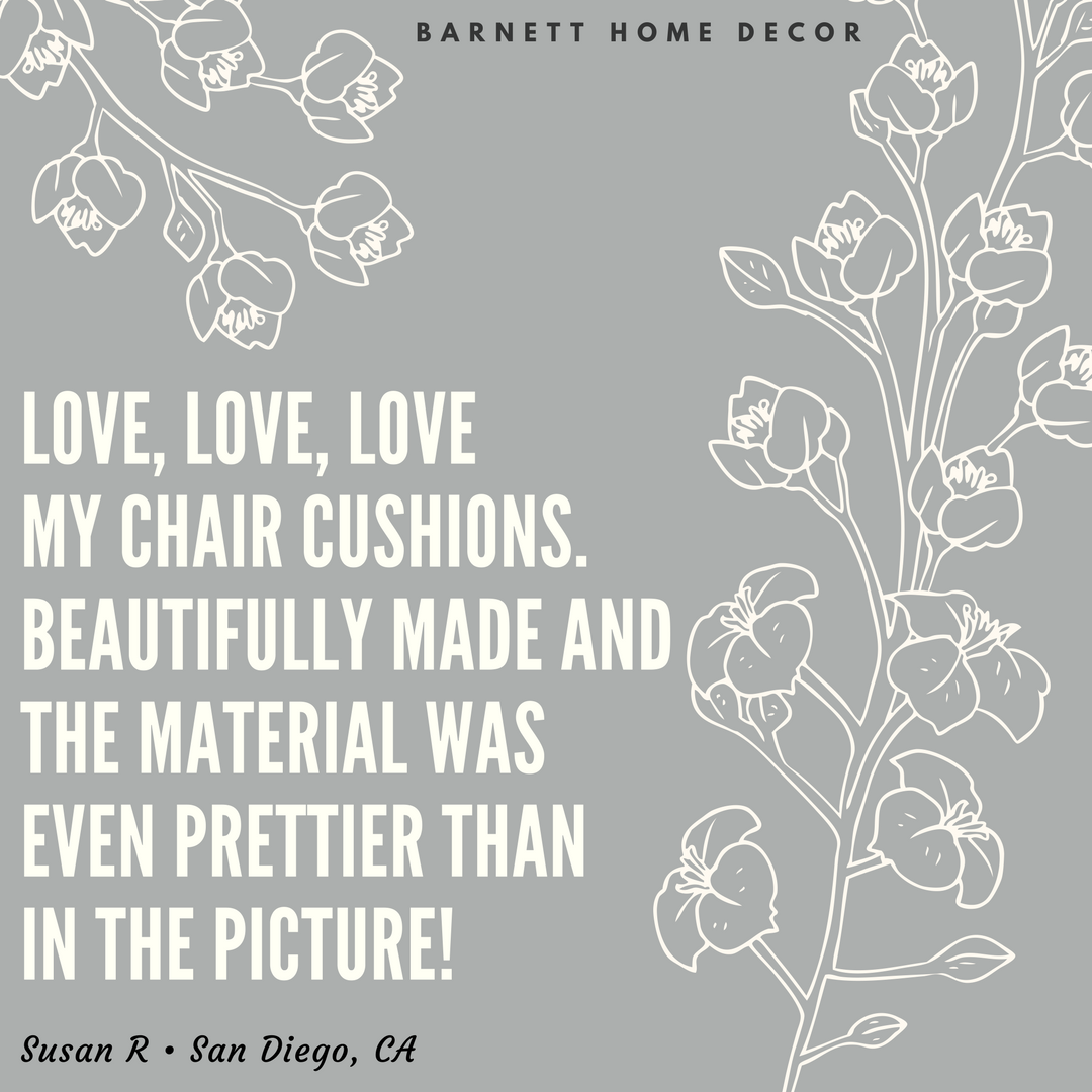 Benson Grey Dining Chair Cushion Customer Testimonial
