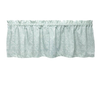 Tibet Mandalas Spa Aqua Cafe Valance - Straight Tailored Window Treatment