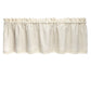 Ticking Stripe Natural Cafe Valance - Straight Tailored Window Treatment