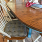 Checkers Black and White Dining Plaid Chair Cushions | Barnett Home Decor | Black & White
