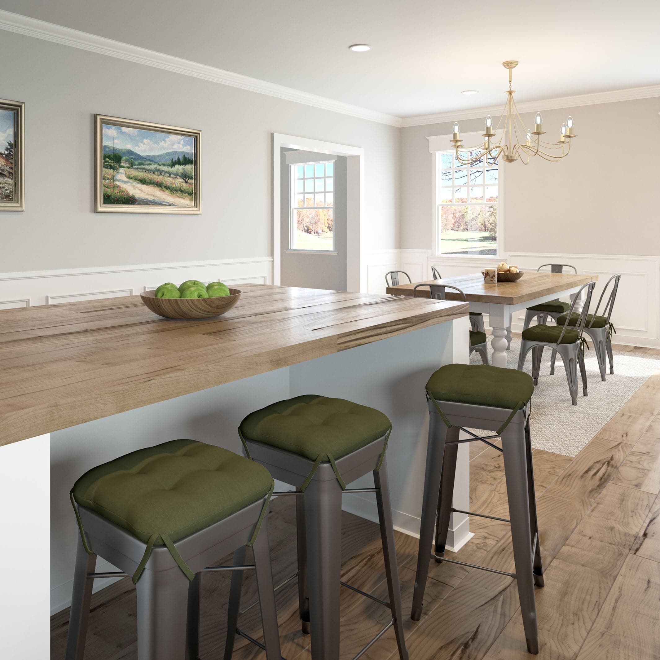 Green breakfast bar discount stools