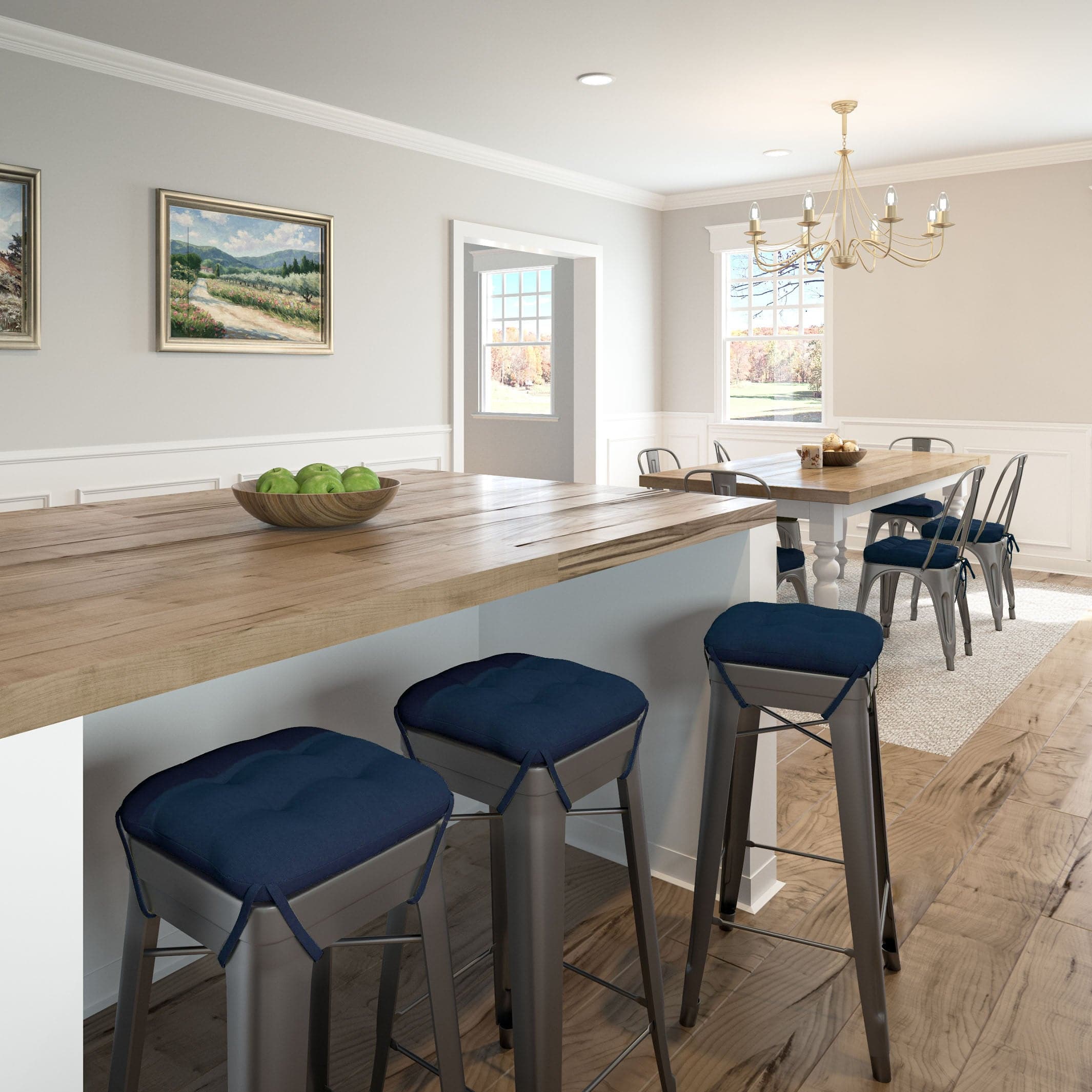 Blue counter clearance stools