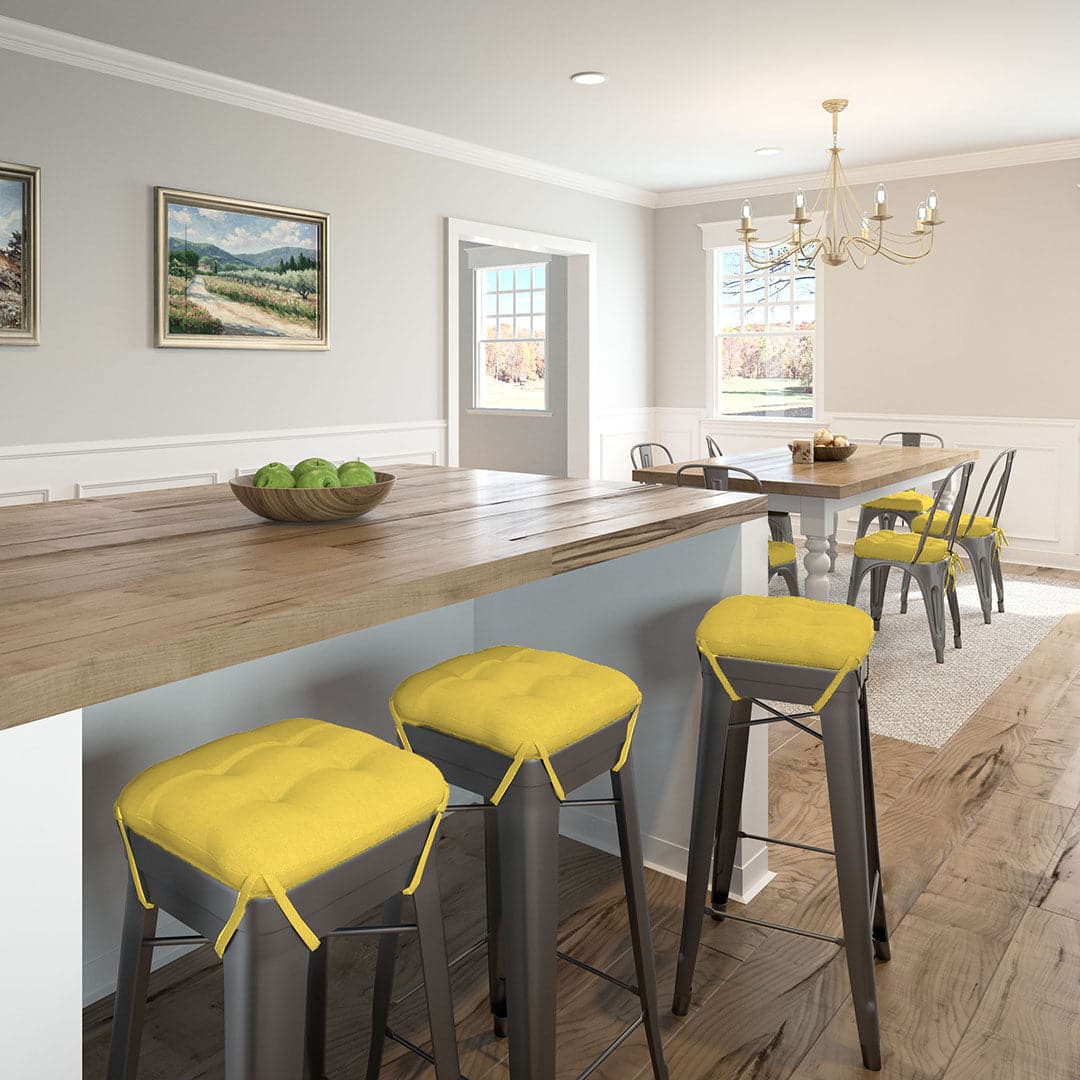 Mustard yellow counter online height stools