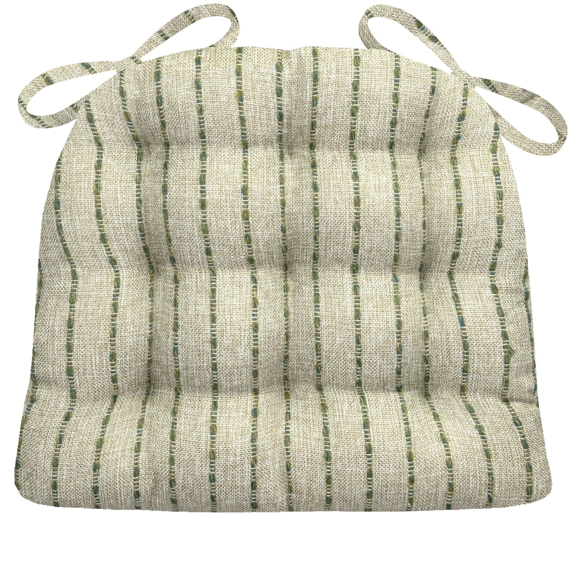 Avante Stripe Green Dining Chair Cushions