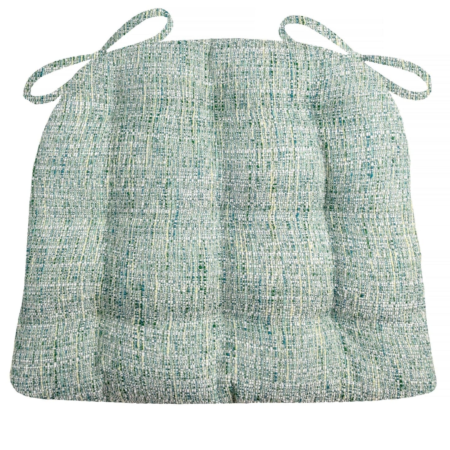 Brisbane Boucle Sea Glass Dining Chair Cushions - Barnett Home Decor - Blue & Green