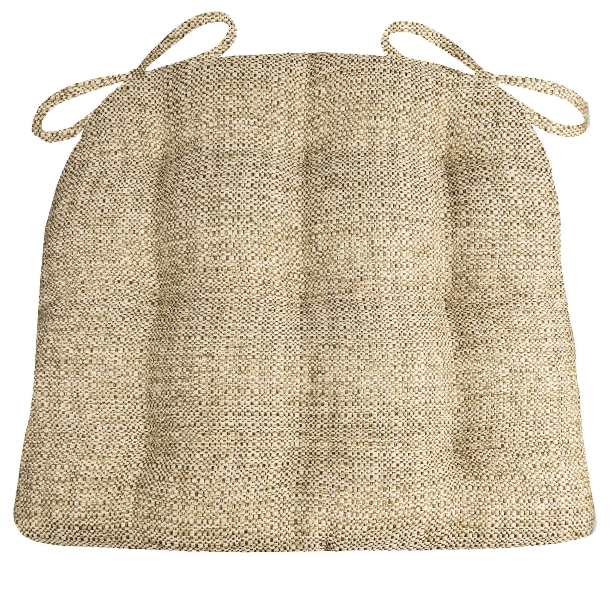 Brisbane Camel Tweed Dining Chair Pad - Barnett Home Decor - Beige