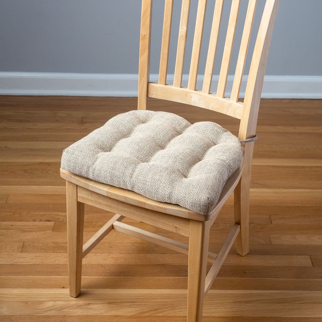 Brisbane Natural Dining Chair Cushions - Barnett Home Decor - Ivory & Wheat