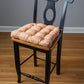 Brisbane Salsa Tweed Dining Chair Cushion - Barnett home Decor - Tan & Red