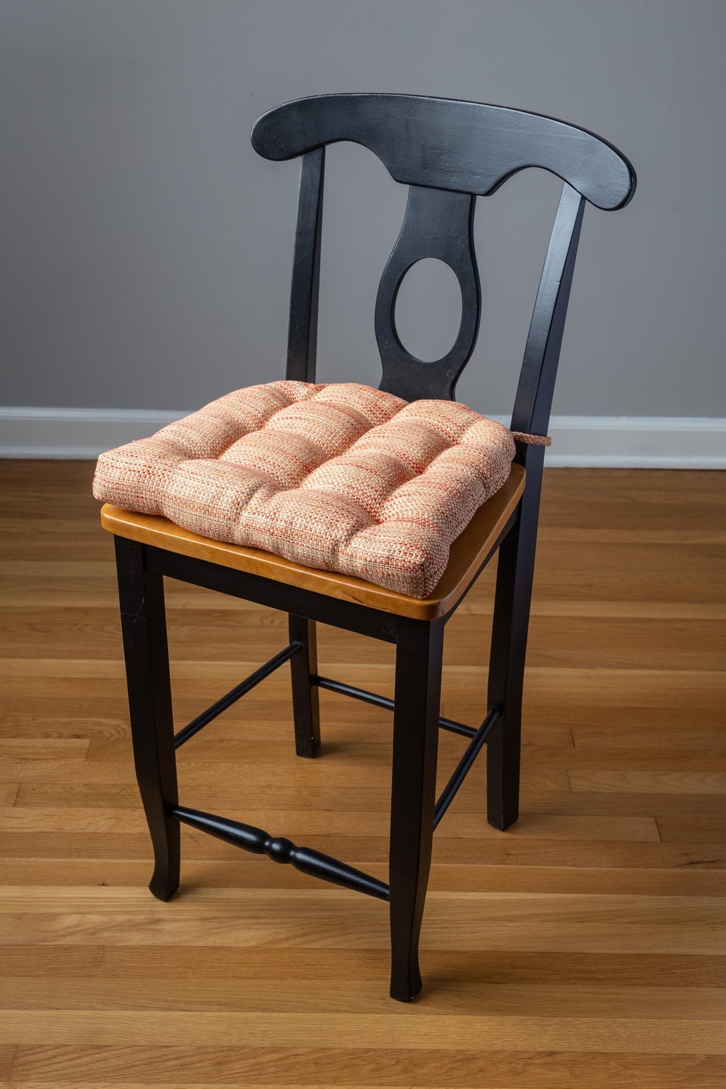 Brisbane Salsa Tweed Dining Chair Cushion - Barnett home Decor - Tan & Red