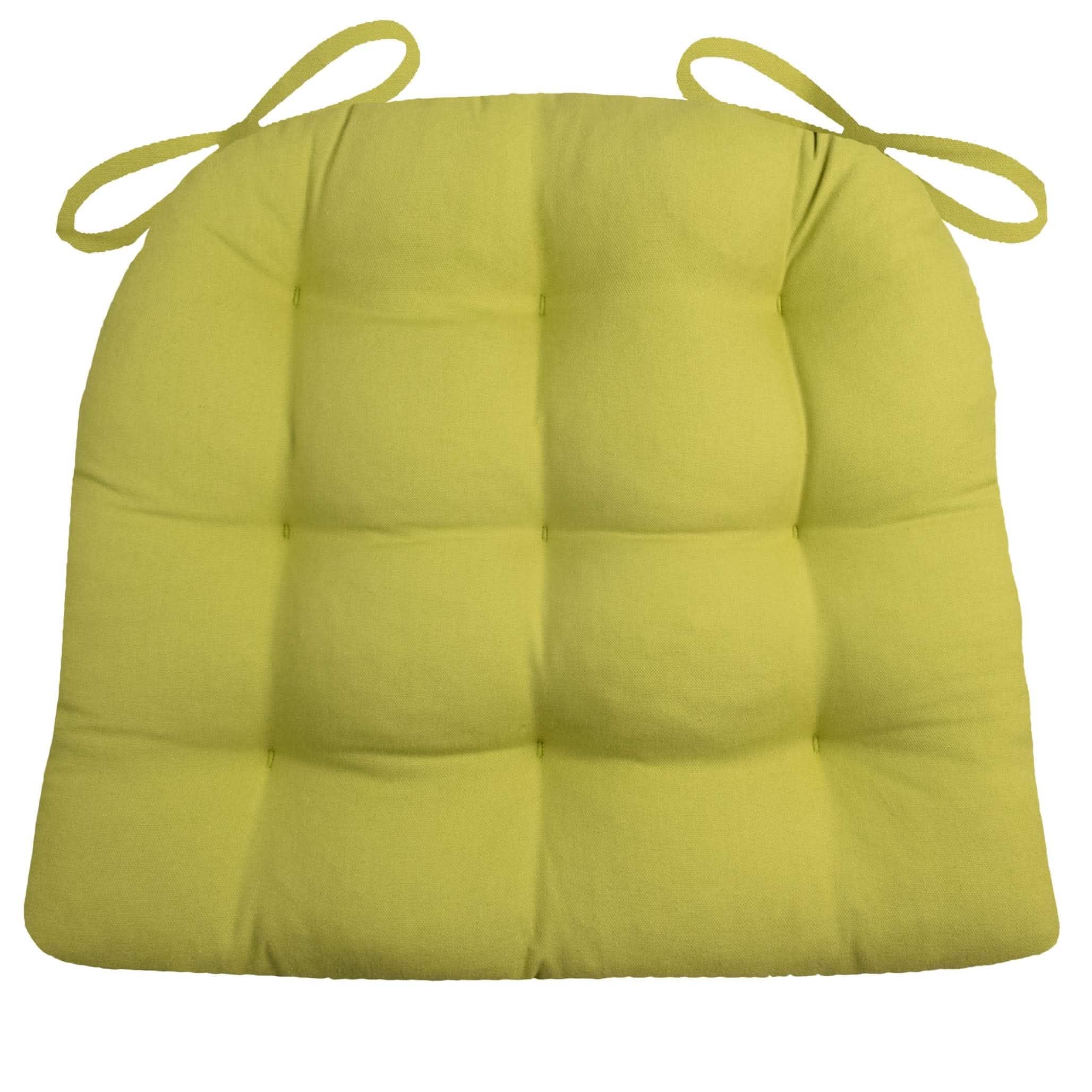 Cotton Duck Pear Green Solid Color Dining Chair Pad - Barnett Home Decor - Pear Green - Kermit