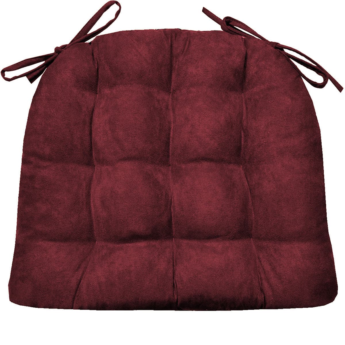 Micro Suede Claret Red Dining Chair Cushions | Barnett Home Decor | Wine Red