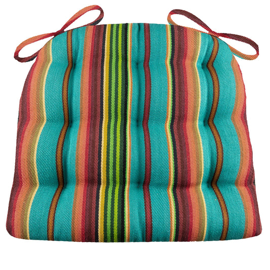Serape Sunrise Dining Chair Pads - Latex Foam Fill, Reversible