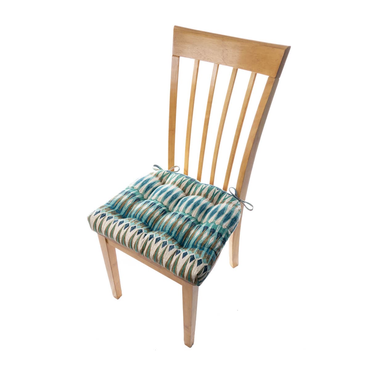 Southwest Arapaho Dining Chair Pads - Barnett Home Decor - Turquoise, Teal, & Gold
