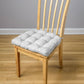 Tibet Grey Dining Chair Pads - Barnett Home Decor - Grey & White