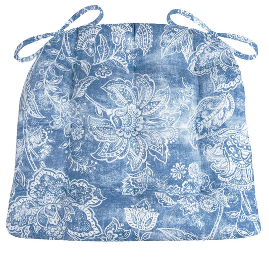 Williamsburg Blue Dining Chair Cushions - Barnett Home Decor - Blue & White