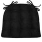 Micro-Suede Black Dining Chair Cushions - Barnett Home Decor - Black - Obsidian - Onyx
