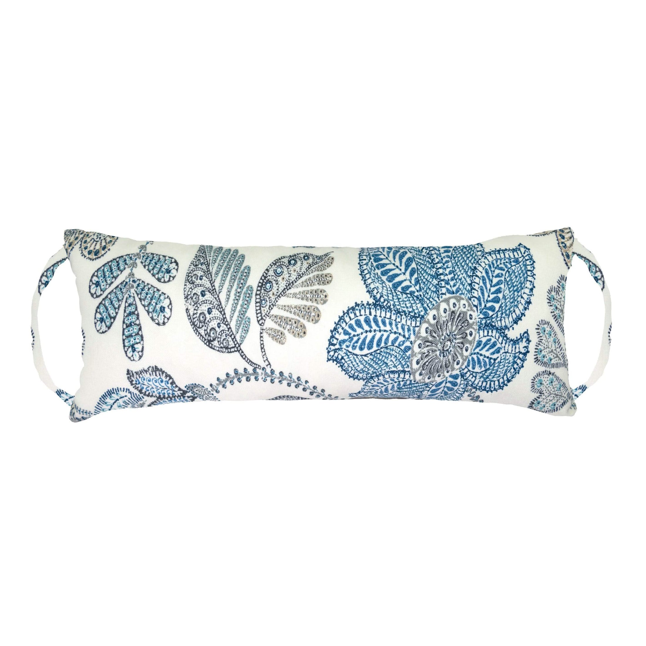Boutique Floral Blue Rocker Back Extender Pillow Headrest Pillow