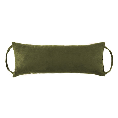 Barnett Home Decor | Microsuede Laurel Green Travel Pillow | Sage Green Neck Roll Pillow | Viridian Rocker Extender