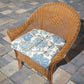 Boutique Floral Blue Outside/ Inside Chair Cushions - Wicker Chair Pad - Adirondack Chair Pads
