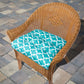 Fulton Aqua Indoor/ Outdoor Chair Pads - Barnett Home Décor - Greenish Blue - Teal