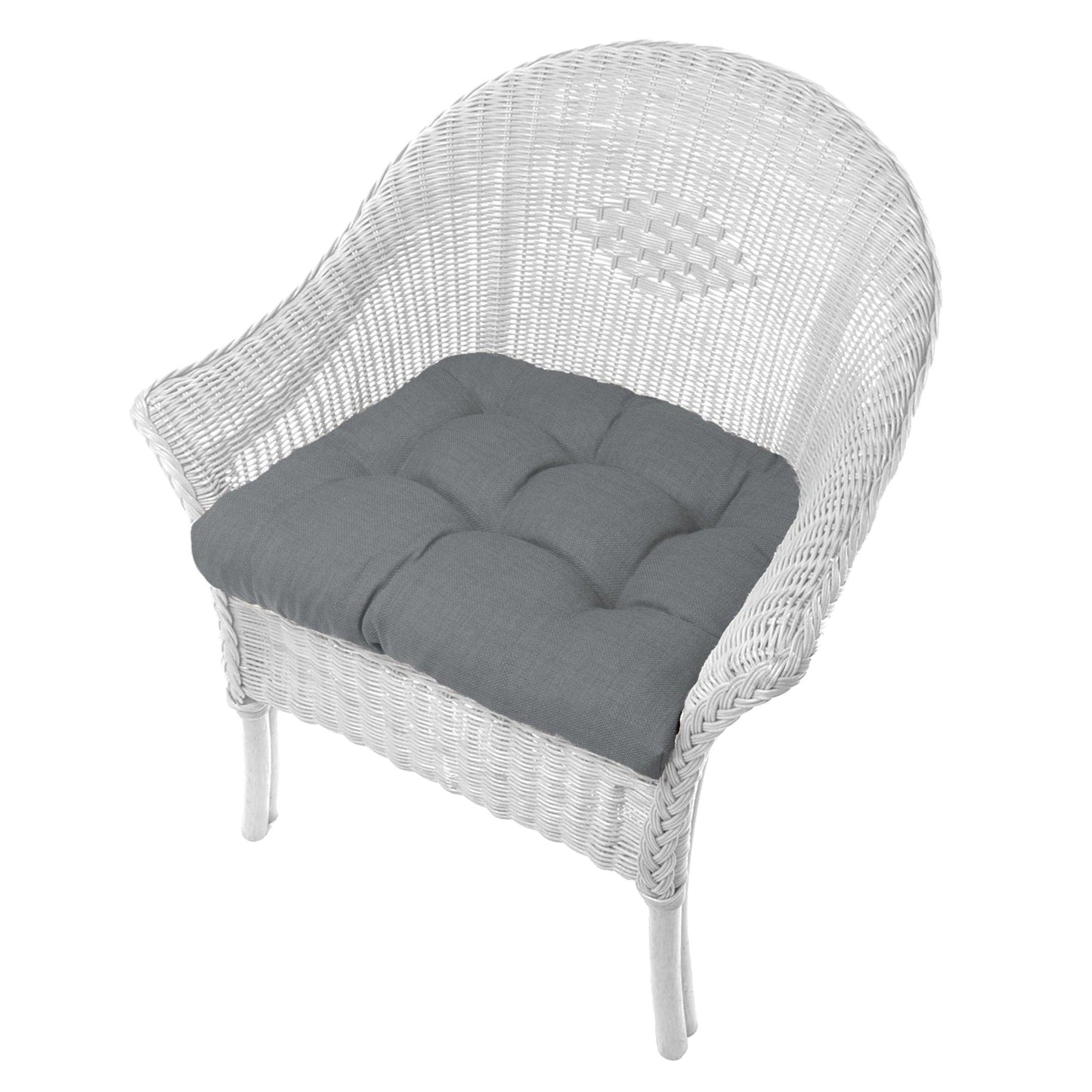 Rave Grey Patio Chair Cushions - Wicker Chair Cushions - Adirondack Chair Cushions | Smoke | Steel