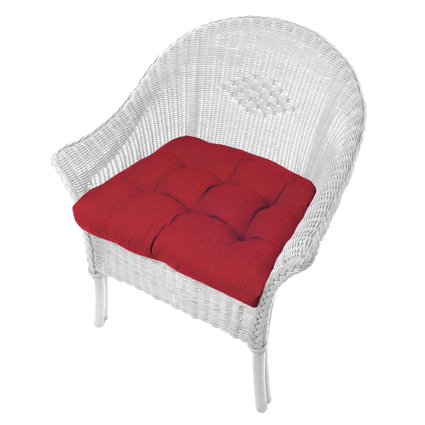 Rave Red Wicker Chair Cushion | Barnett Home Decor