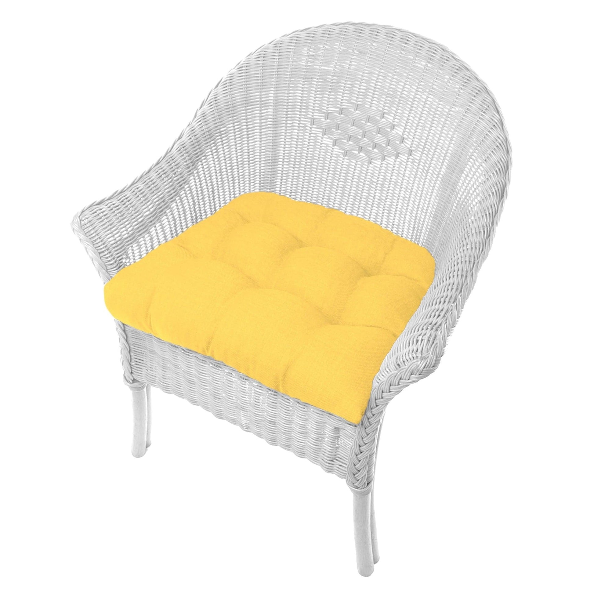 Rave Yellow Gold Patio Chair Cushions - Wicker Chair Cushions - Adirondack Chair Cushions