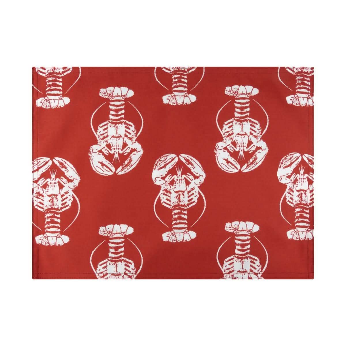 Sea Shore Lobster Red Placemats - Set of 4 - Reversible, Stain Resistant