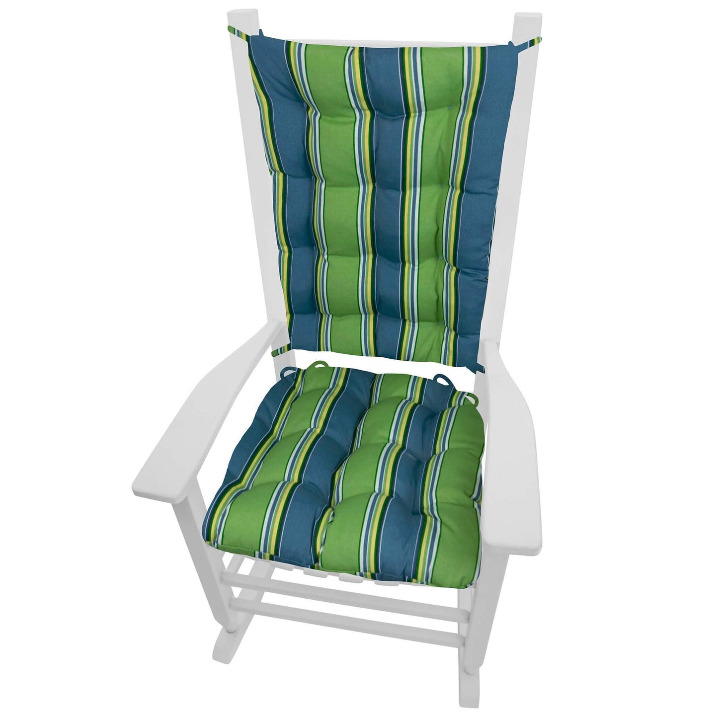 Westport Hampton Porch Rocker Cushions - Latex Foam Fill - Reversible