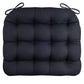Cotton Duck Black XXL Rocking Chair Seat Cushion w/ Ties - Solid Color