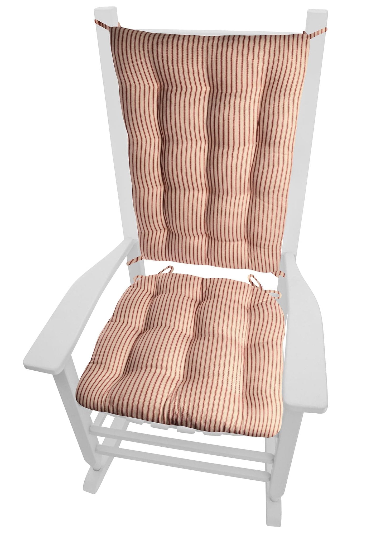 VCS - Berlin Ticking Red Standard Rocking Chair Cushion Set