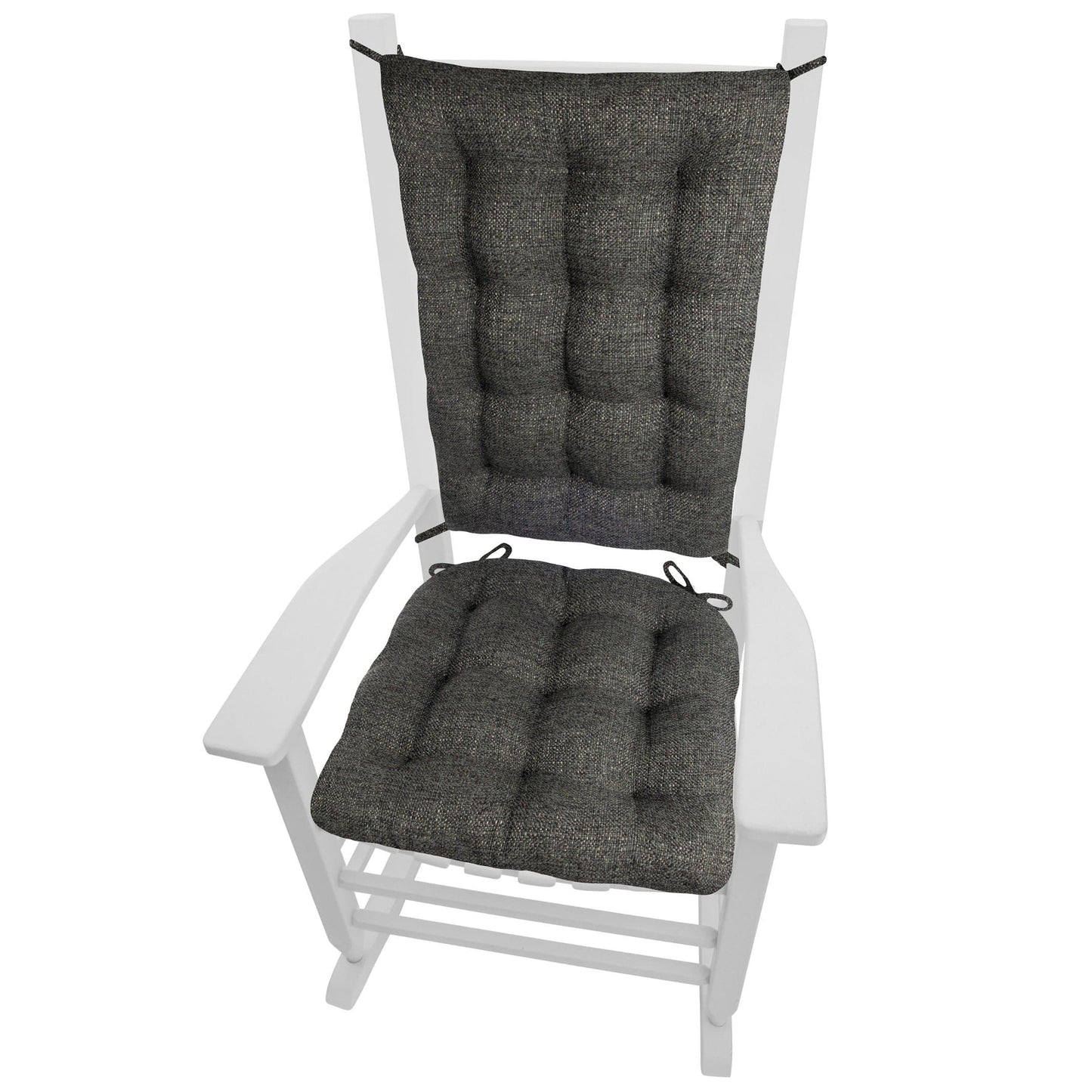 Brisbane Charcoal Black Rocking Chair Cushions - Latex Foam - Barnett Home Décor 