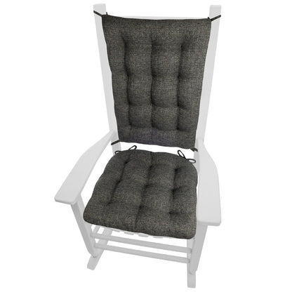 Brisbane Charcoal Black Rocking Chair Cushions - Latex Foam - Barnett Home Décor 