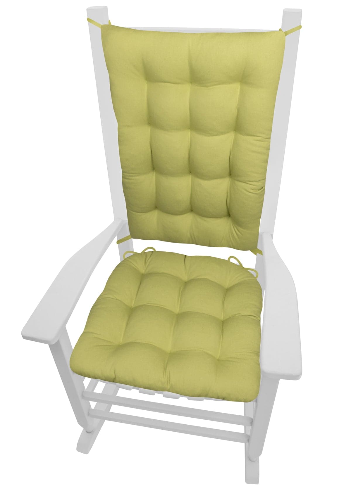Cotton Duck Pear Green Rocking Chair Cushions - Barnett Home Decor - Green