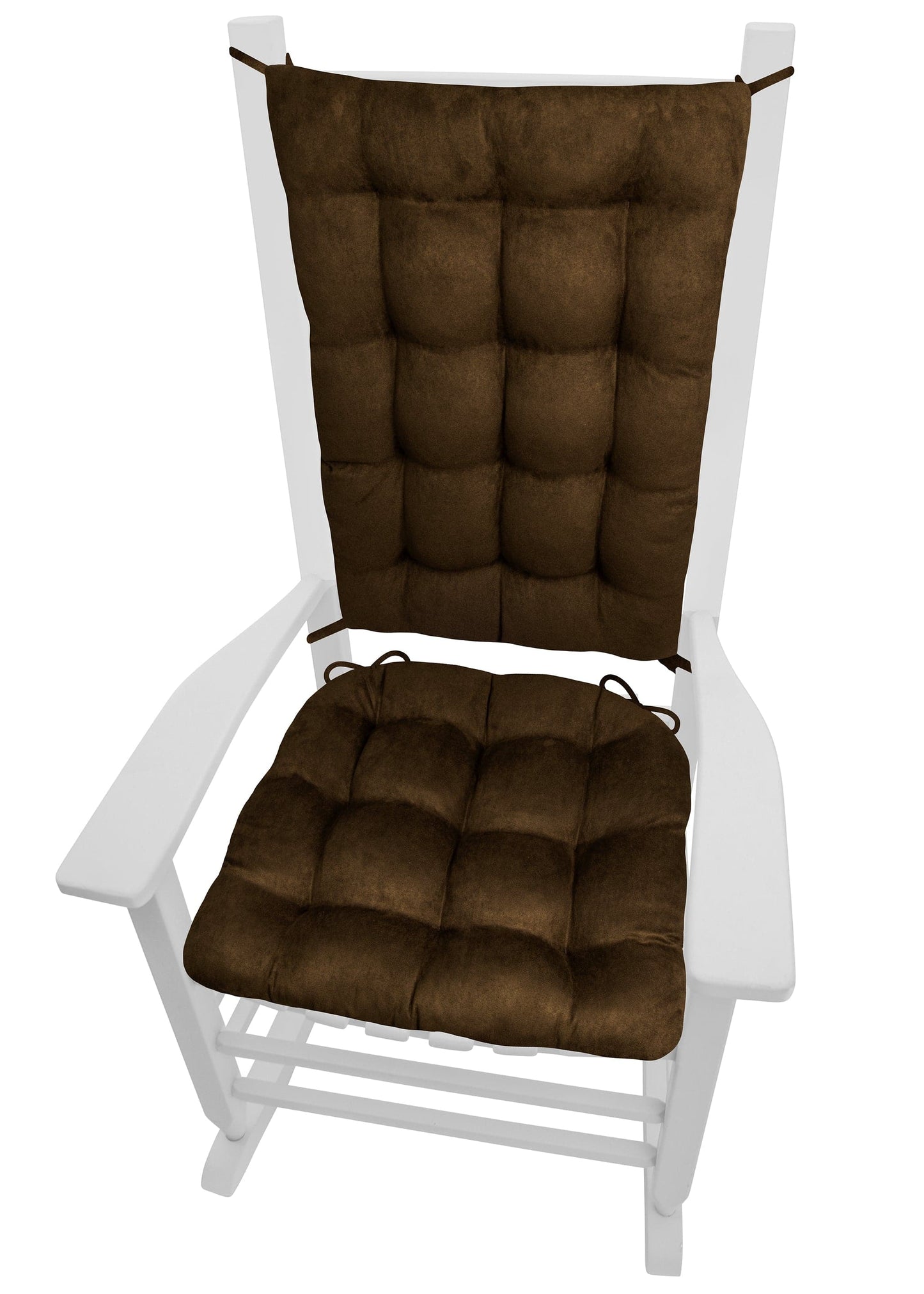 Reverse Side of Wilderness Ottawa Rocking Chair Cushion to Microsuede Brown