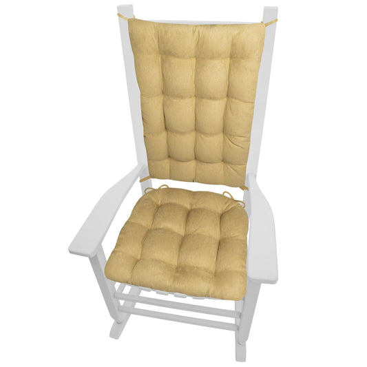 Microsuede Camel Rocking Chair Cushions | Barnett Home Decor | Tan