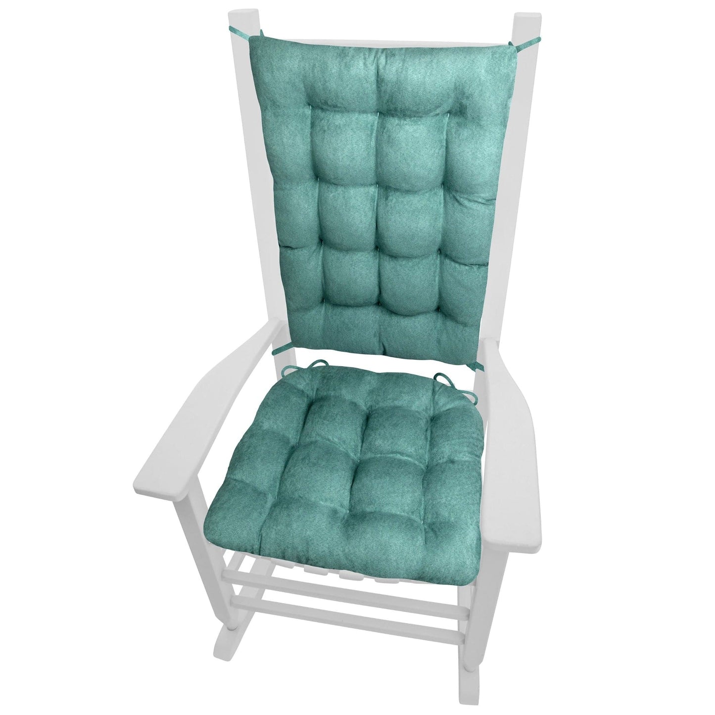 Microsuede Turquoise Rocking Chair Cushions | Barnett Home Decor | Turquoise | Aqua Green | Teal