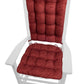 Tight Race Chenille Claret Red Rocking Chair Cushions - Latex Foam Fill