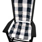 Vignette Buffalo Check Black Rocking Chair Pads - Barnett Home Decor - Black & White