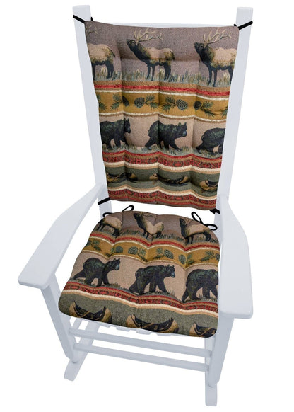Woodlands Northwoods Rocking Chair Cushion Set - Bear