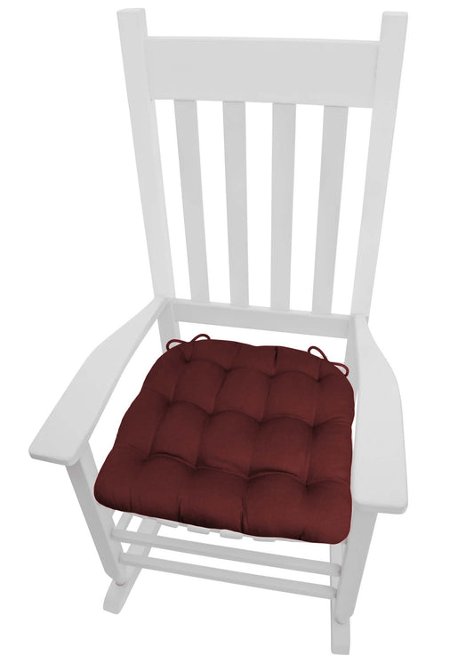 Cotton Duck XXL Rocking Chair Cushion - Barnett Home Decor - Wine Red