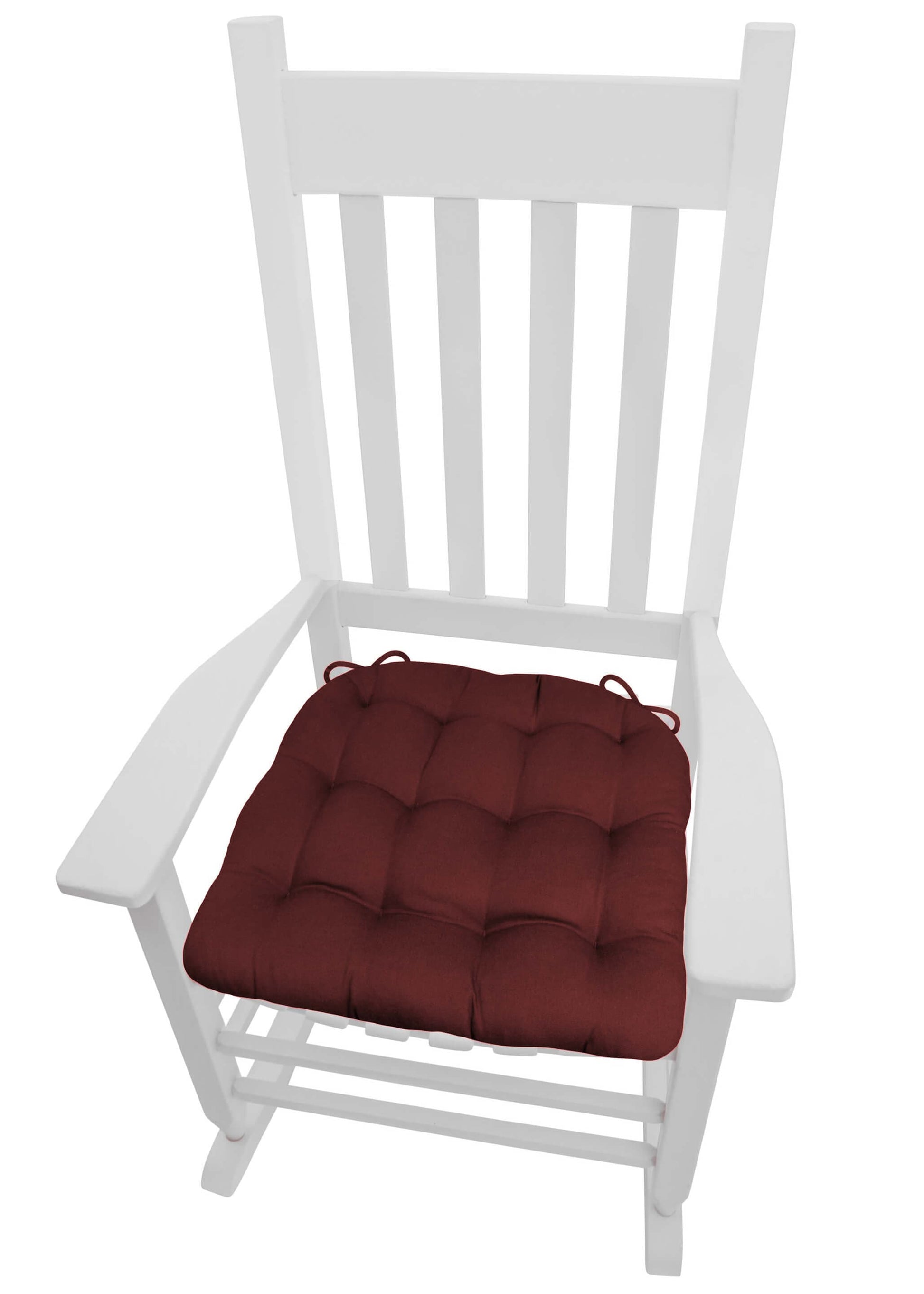 Burgundy Check Chair Pad