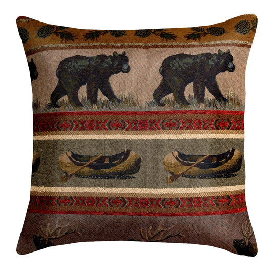 Woodlands Northwoods 17" Pillow Cover - Optional Feather Pillow Insert