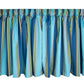 Westport Cobalt Tie-Up Valance or Tier Curtain Window Treatments - Cabana Stripe