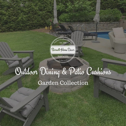 Fulton Navy Patio Chair Cushions - Wicker Chair Cushions - Adirondack Chair Cushions